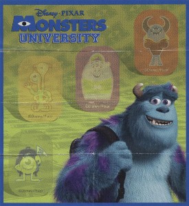 Die Monster Uni Aufklebebilder aus Kinder Joy 2013