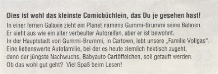 Comicbuch Familie Vollgas  1999/2000