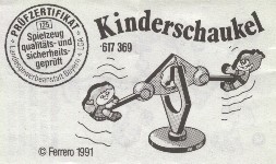 Kinderschaukel  1991/1992