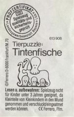 Tierpuzzle: Tintenfische  1993/1994